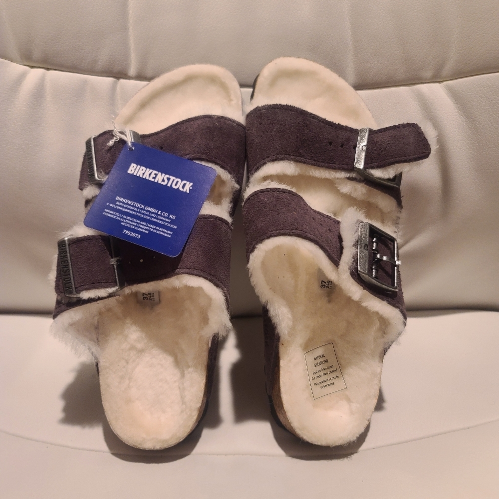 Arizona Suede Shearling Birkenstocks - US Size 6